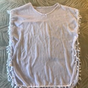 Sheer White Bathing Suit Cover Up